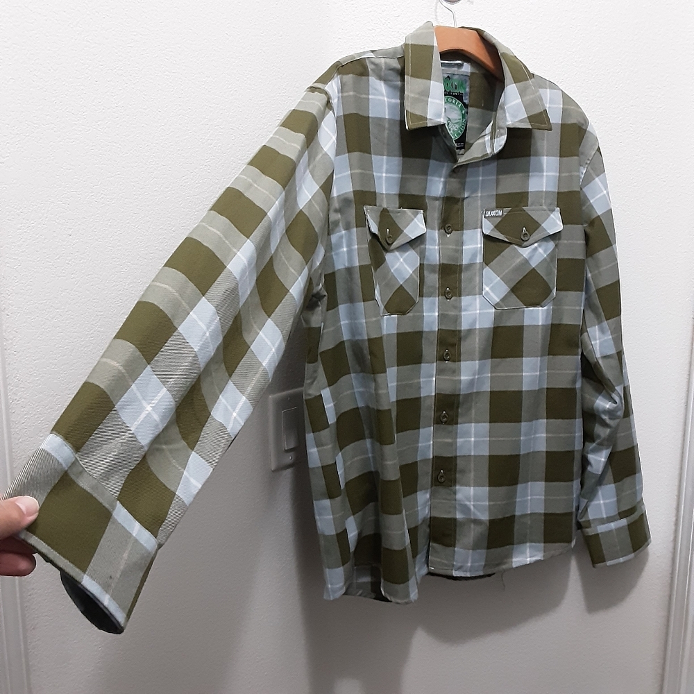 Dixxon Astoria Form Function Plaid Button Long Sl… - image 2